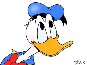 Cartoon Duck Portrait PNG Image