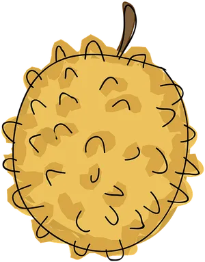 Cartoon Durian Fruit Illustration PNG Image