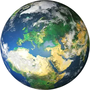 Cartoon Earth Global View PNG Image