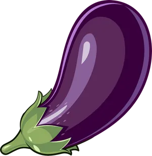 Cartoon Eggplant Illustration PNG Image