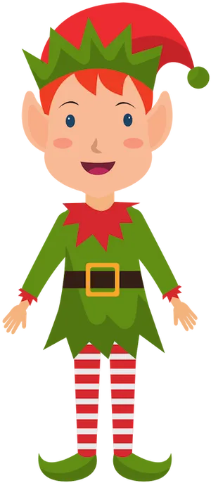 Cartoon Elf On The Shelf Character PNG Image