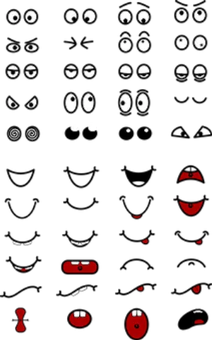 Cartoon_ Eye_ Expressions_ Collection PNG Image