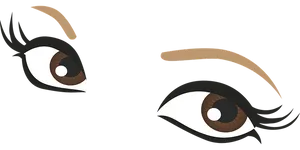 Cartoon Eyes Vector Illustration PNG Image