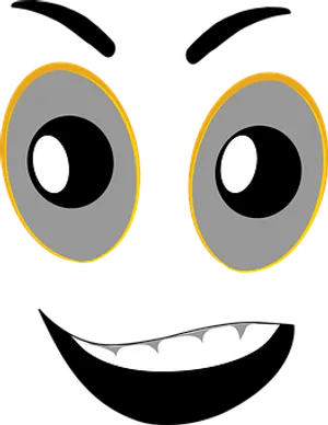 Cartoon Eyesand Smile PNG Image