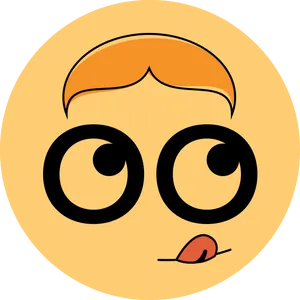 Cartoon Face Drooling Emoji PNG Image