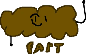 Cartoon Fart Cloud PNG Image