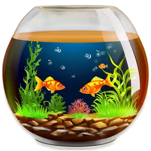 Cartoon Fishbowl Png Hwe PNG Image