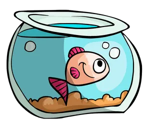 Cartoon Fishin Bowl PNG Image