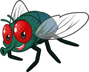 Cartoon Fly Illustration PNG Image