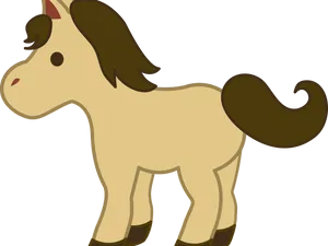 Cartoon Foal Illustration PNG Image