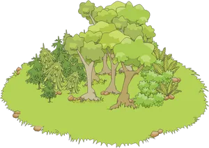 Cartoon Forest Illustration