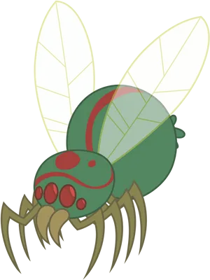 Cartoon Fruit Fly Illustration PNG Image