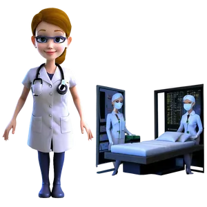 Cartoon Future Nurse Character Png 5 PNG Image