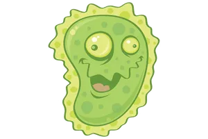 Cartoon Germ Character PNG Image