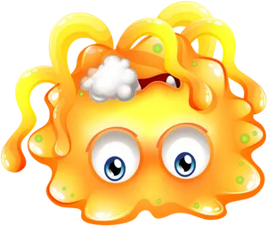 Cartoon Germ Character PNG Image