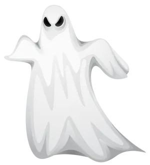 Cartoon Ghost Floating PNG Image