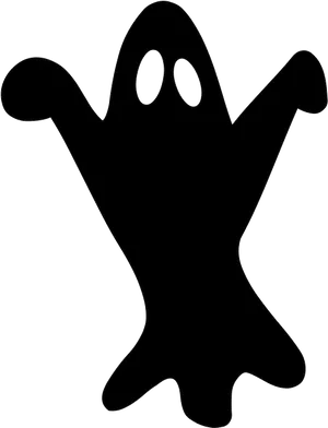 Cartoon Ghost Silhouette PNG Image