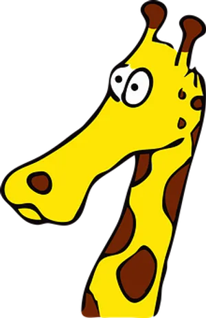 Cartoon Giraffe Head Vector PNG Image