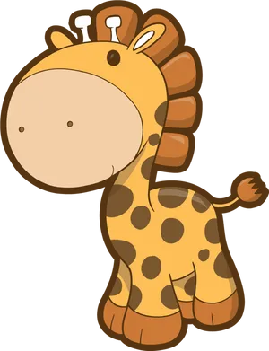 Cartoon Giraffe Illustration PNG Image