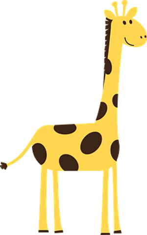 Cartoon Giraffe Standing PNG Image