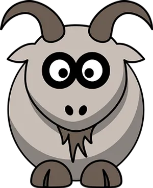 Cartoon Goat Graphic PNG Image