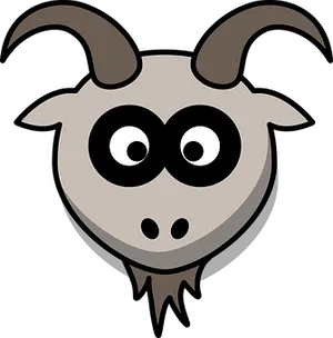 Cartoon Goat Head Graphic PNG Image