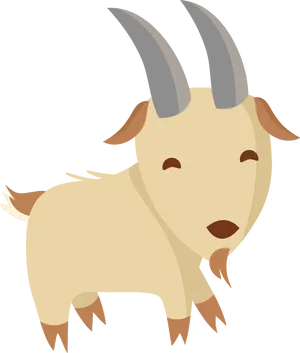 Cartoon Goat Illustration PNG Image