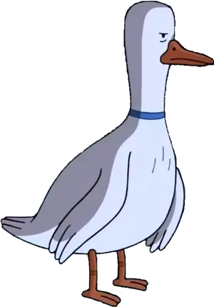 Cartoon Goose Standing Profile PNG Image