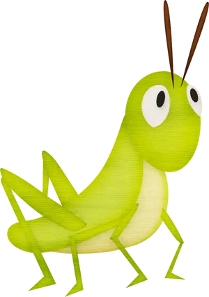 Cartoon Grasshopper Illustration PNG Image