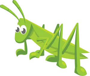 Cartoon Grasshopper Illustration.png PNG Image