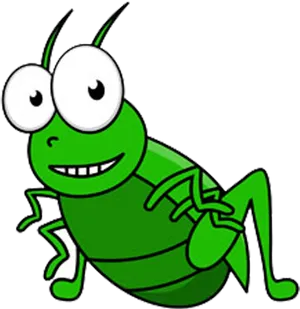 Cartoon Grasshopper Smiling.png PNG Image