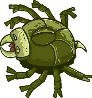 Cartoon Green Spider PNG Image