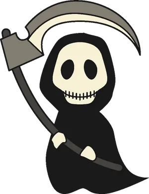 Cartoon Grim Reaper Graphic PNG Image