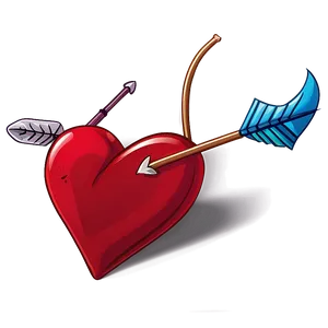 Cartoon Heart With Arrow Png Gbp PNG Image