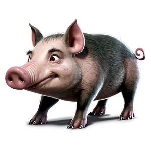 Cartoon Hog Png Pjr76 PNG Image