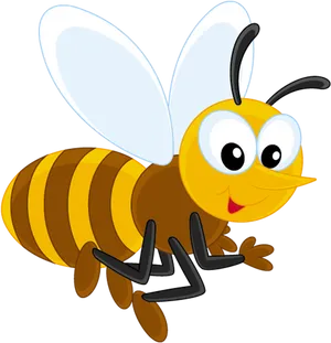 Cartoon_ Honey_ Bee_ Character PNG Image