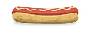 Cartoon Hotdog Illustration PNG