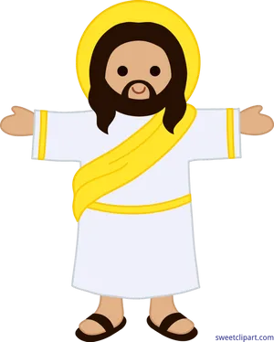 Cartoon Jesus Clipart PNG Image