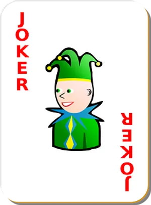 Cartoon Joker Playing Card PNG Image