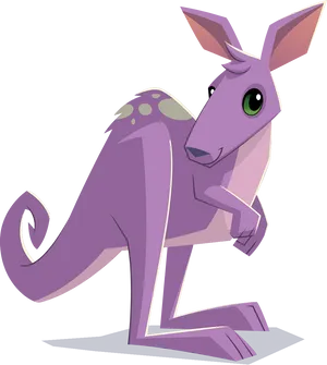 Cartoon Kangaroo Pose PNG Image