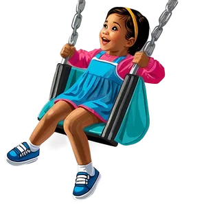 Cartoon Kid Swinging Png Tes12 PNG Image