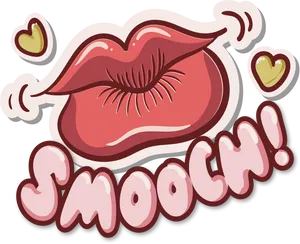 Cartoon Kiss Smooch Illustration PNG Image