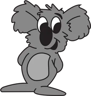 Cartoon Koala Character PNG Image