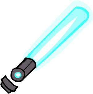 Cartoon Lightsaber Illustration PNG Image