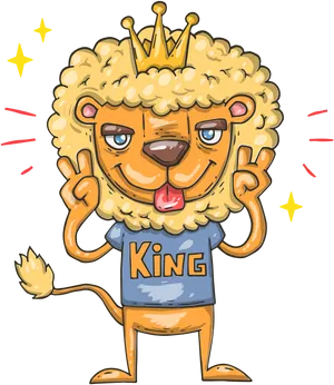 Cartoon Lion King Character PNG Image