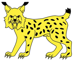 Cartoon Lynx Illustration PNG Image