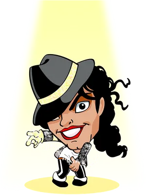 Cartoon Michael Jackson Illustration.png PNG Image