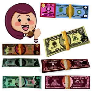 Cartoon Money C PNG Image