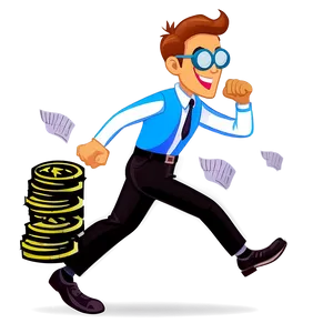 Cartoon Money Chase Png Tni PNG Image