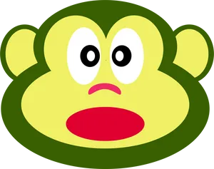 Cartoon Monkey Face Graphic PNG Image